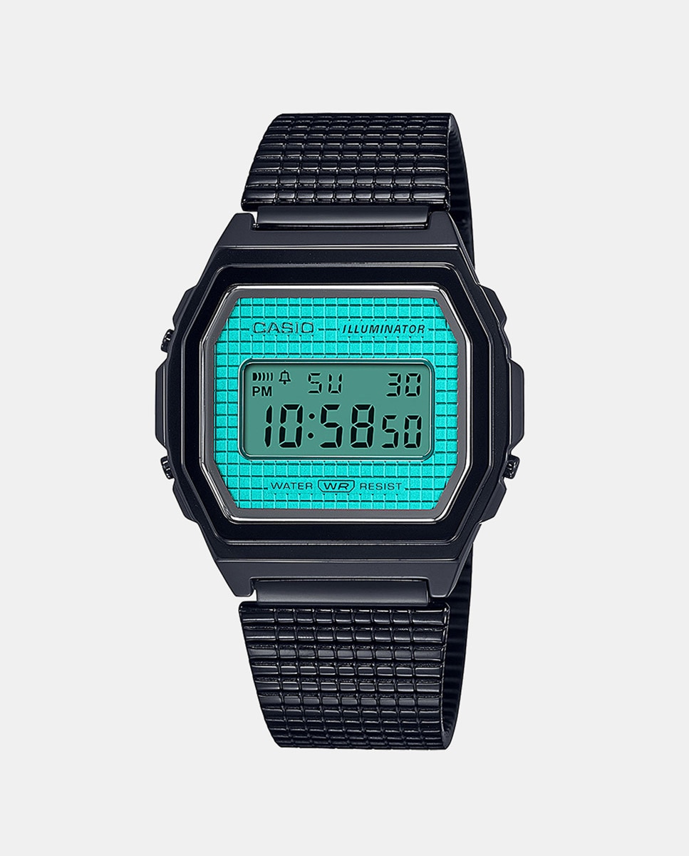 

Винтажные цифровые женские часы A1000BP2EF из черной стали Casio, черный