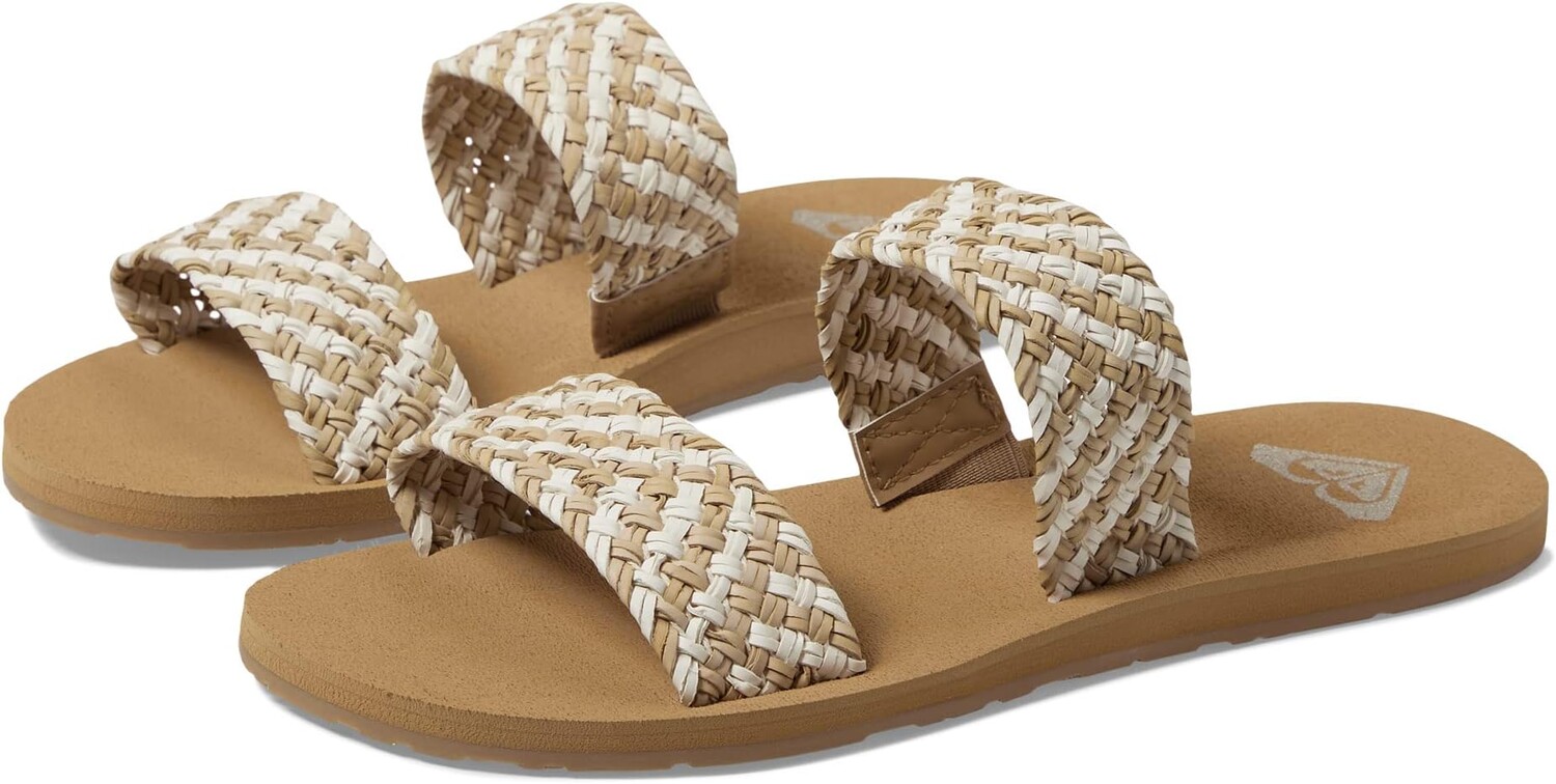 

Сандалии на плоской подошве Porto Slide Sandals Roxy, цвет Natural