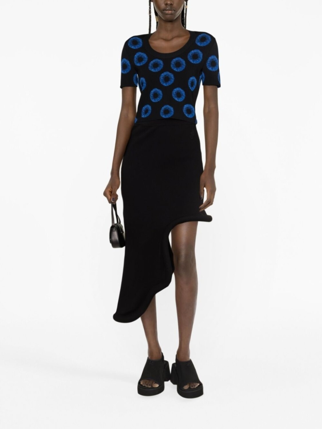 

Жаккардовый топ Alexander McQueen, черный
