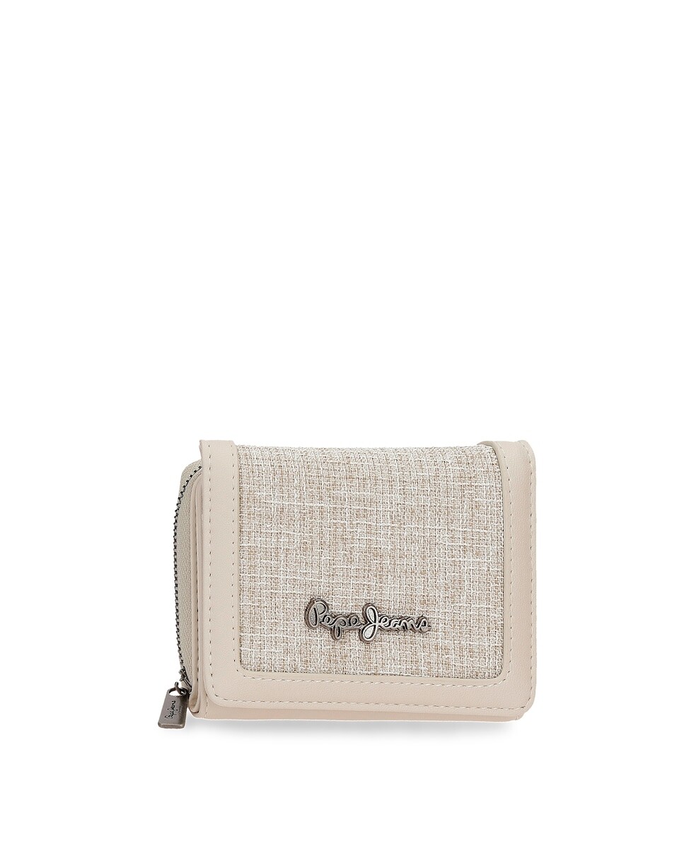 

Бежевый женский кошелек с сумочкой Maddie Pepe Jeans, золотой