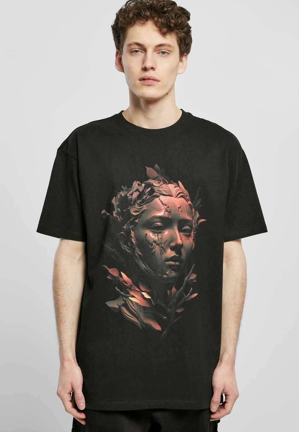 

Футболка с принтом Overgrown Heavy Oversized Tee Unisex Forgotten Faces, черный