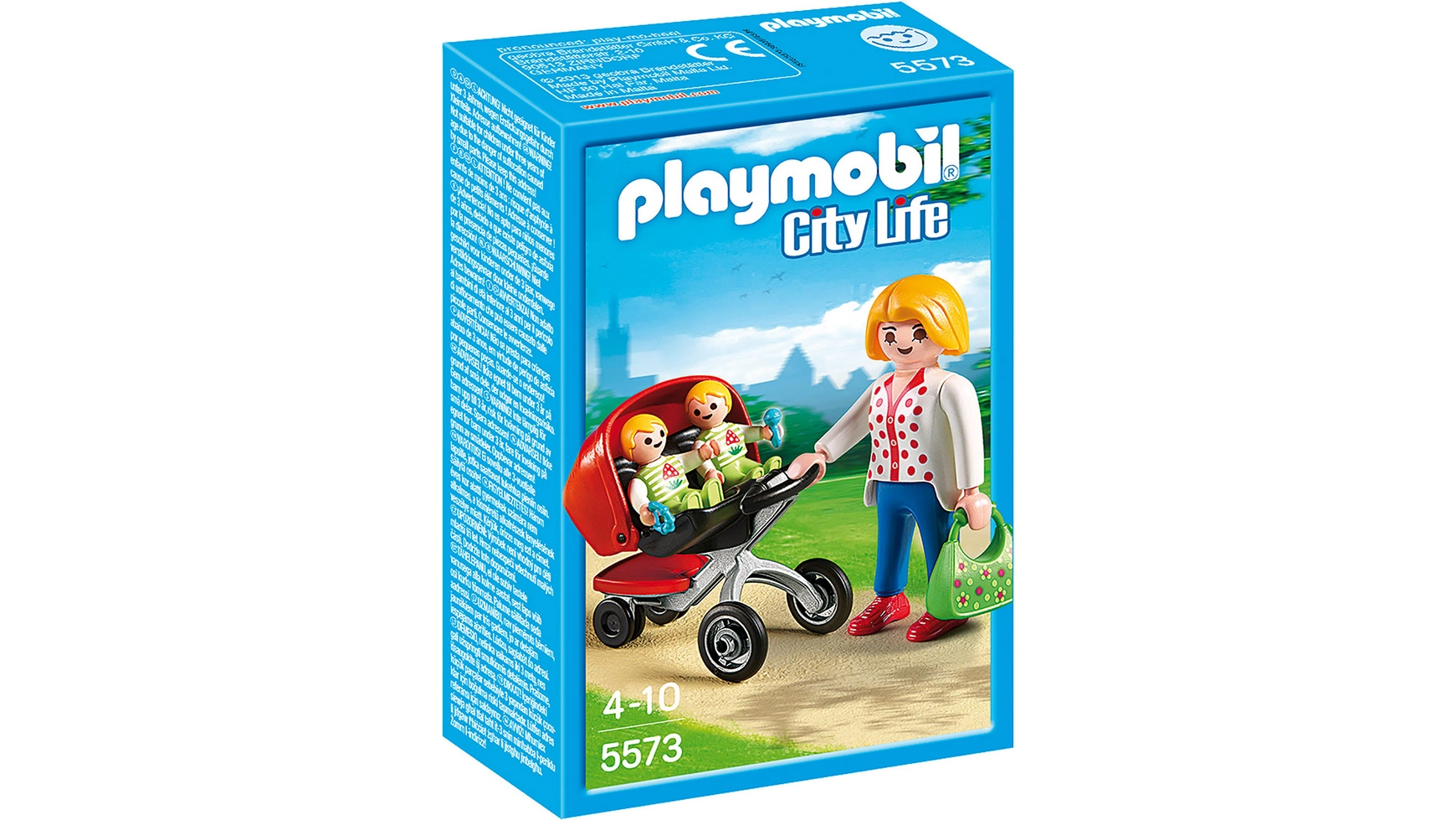 цена City life в детском саду: коляска для близнецов Playmobil