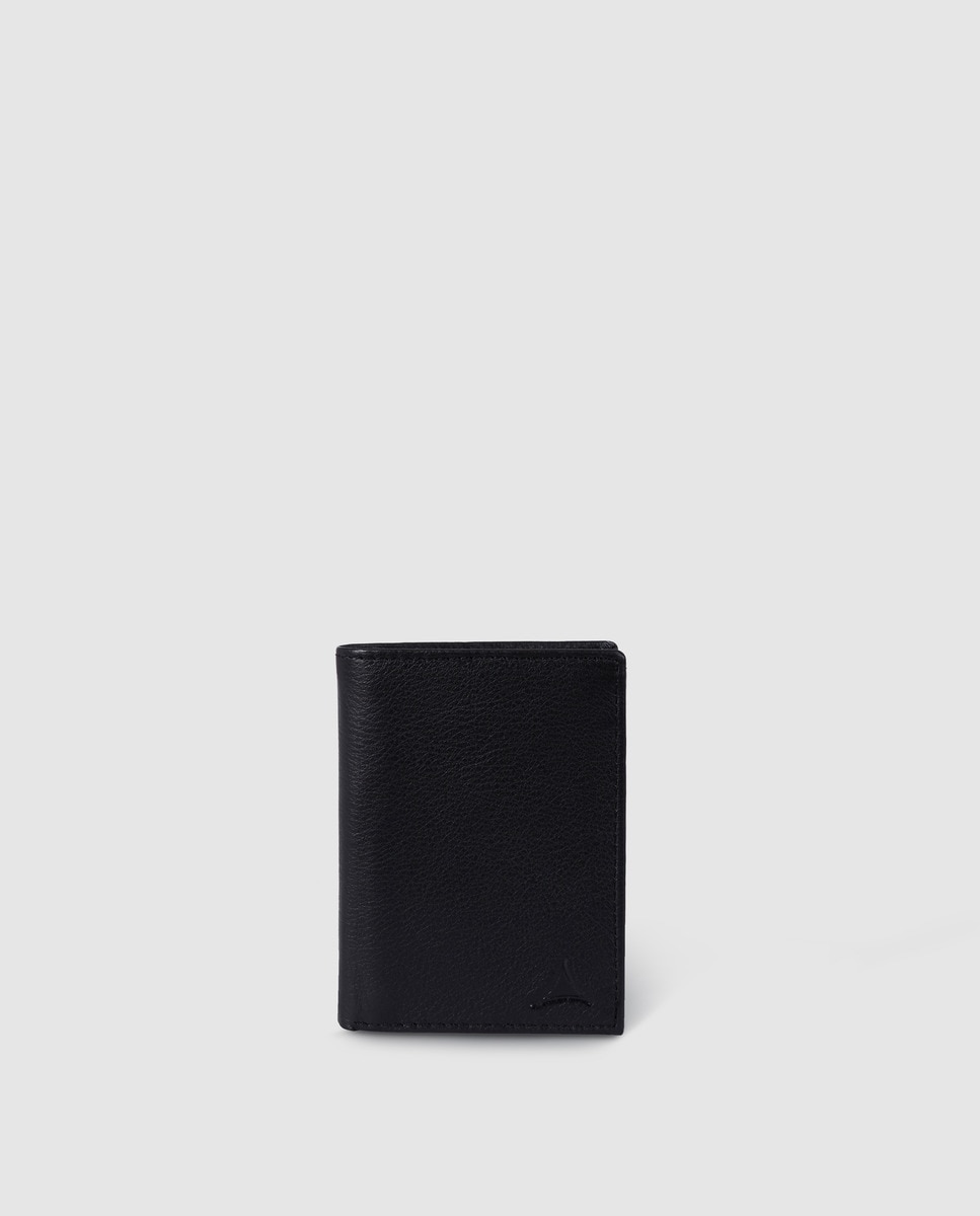 Alep мужской коричневый кожаный кошелек с автоматической застежкой Alep, коричневый кошелек на кнопке цвет черный