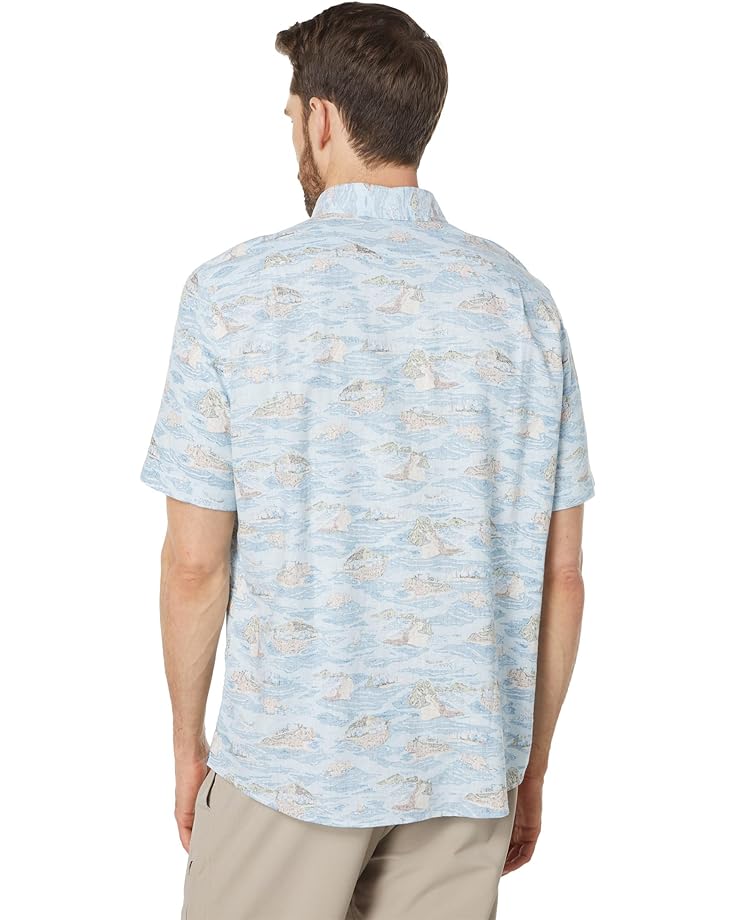 Рубашка Southern Tide Short Sleeve Pierside Sport Shirt, цвет Aqua Marine