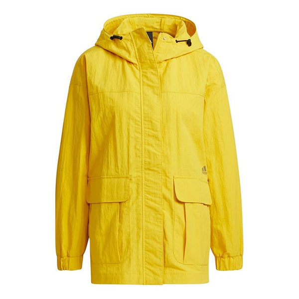 Куртка (WMNS) adidas W Prsve Fz Jkt Sports Hooded Jacket Yellow, желтый