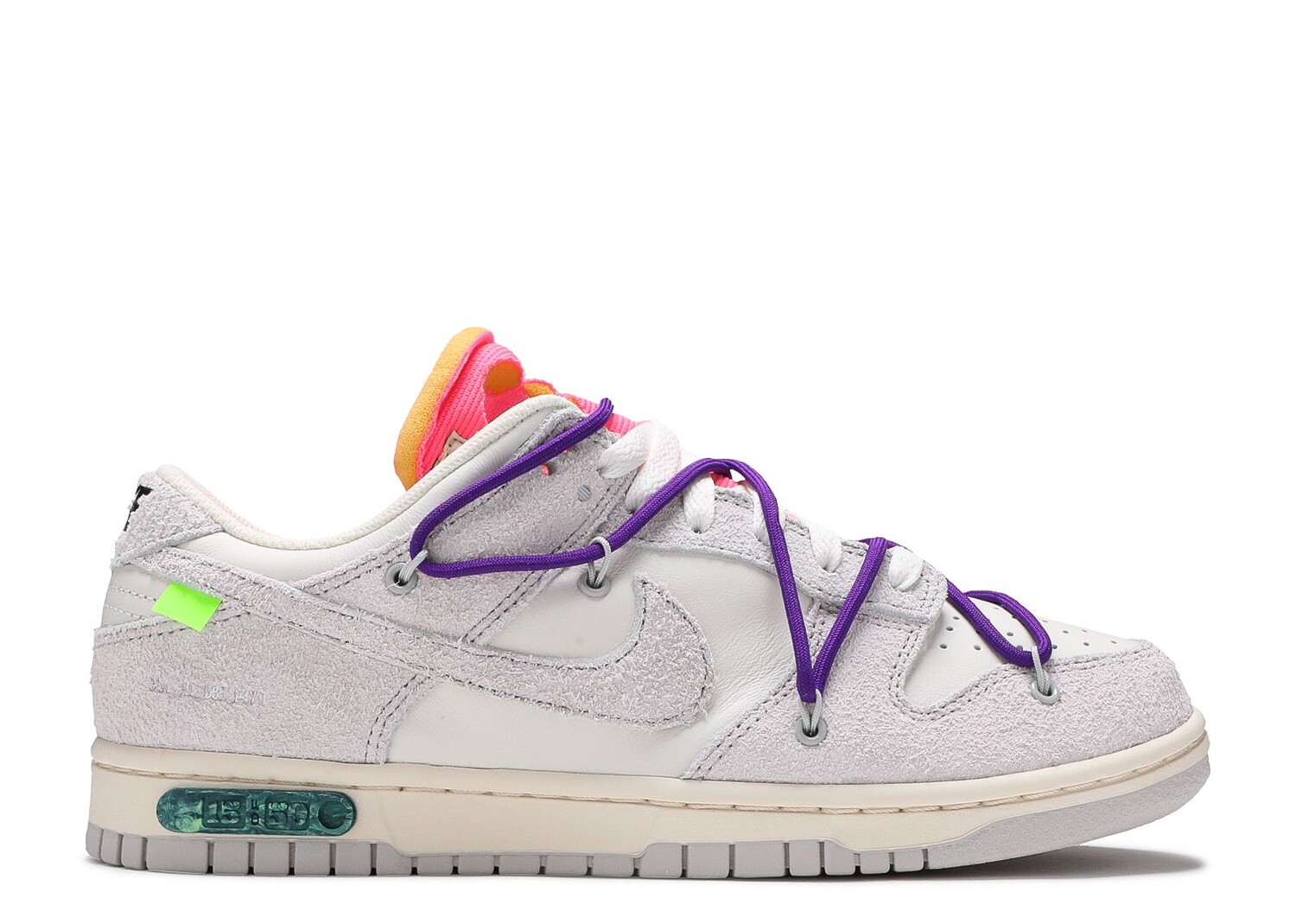 

Кроссовки Nike Off-White X Dunk Low 'Lot 15 Of 50', белый