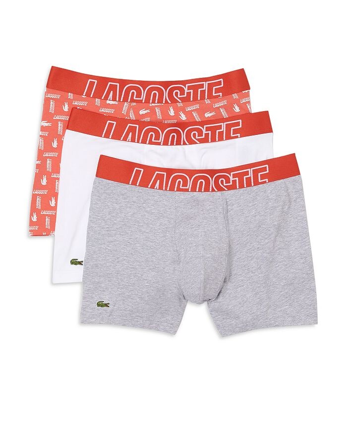 

Хлопковые эластичные трусы-боксеры с логотипом, упаковка из 3 шт. Lacoste