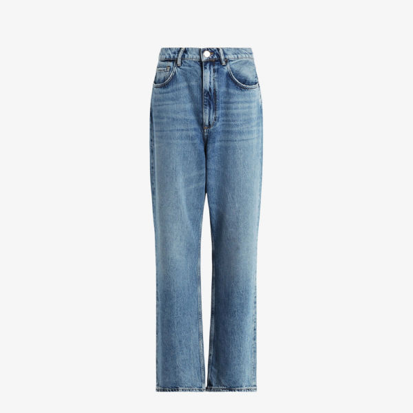 Джинсовые джинсы blake с низкой посадкой и широкими штанинами Allsaints, индиго