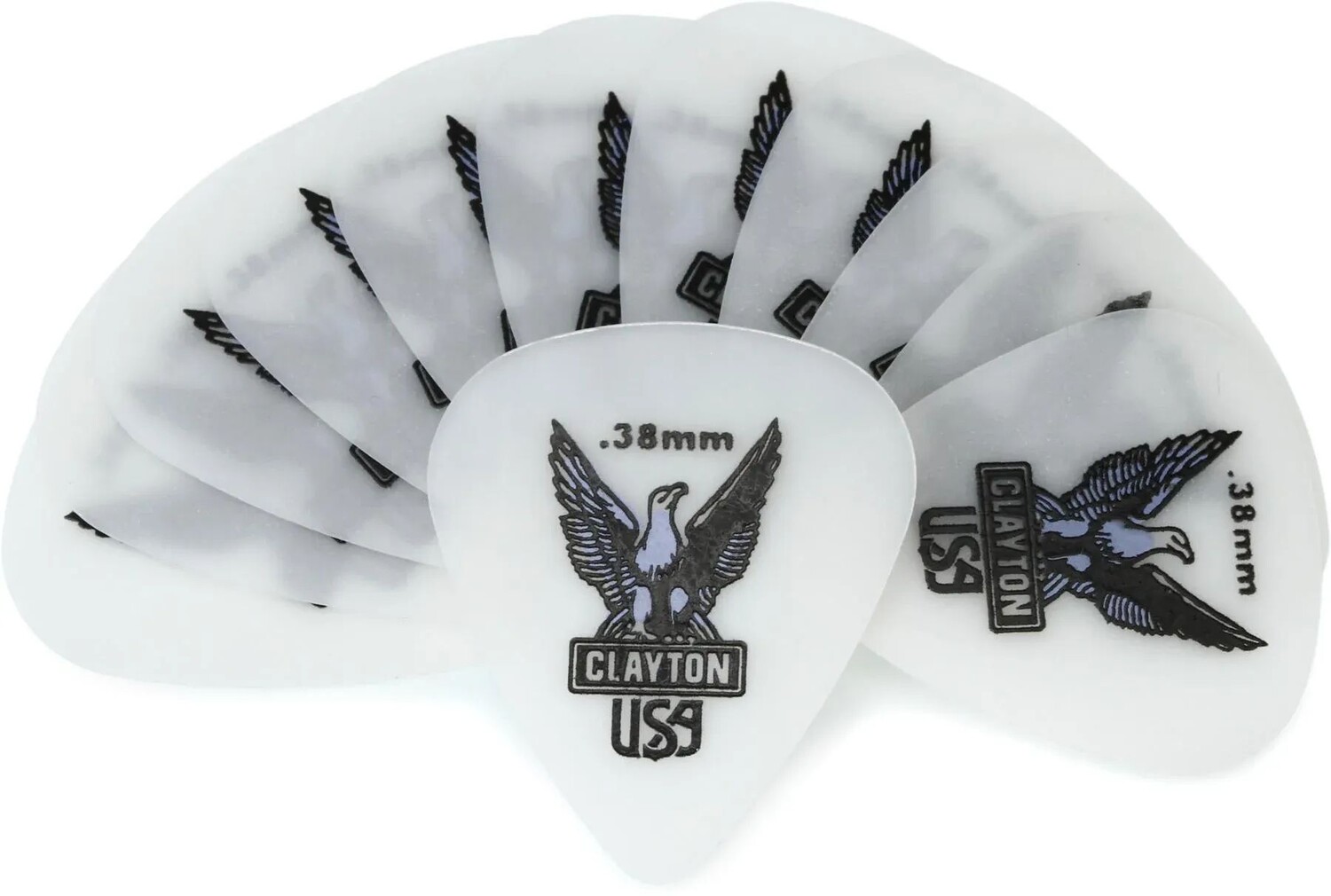 

Стандартные медиаторы Clayton Acetal, 12 шт., 0,38 мм
