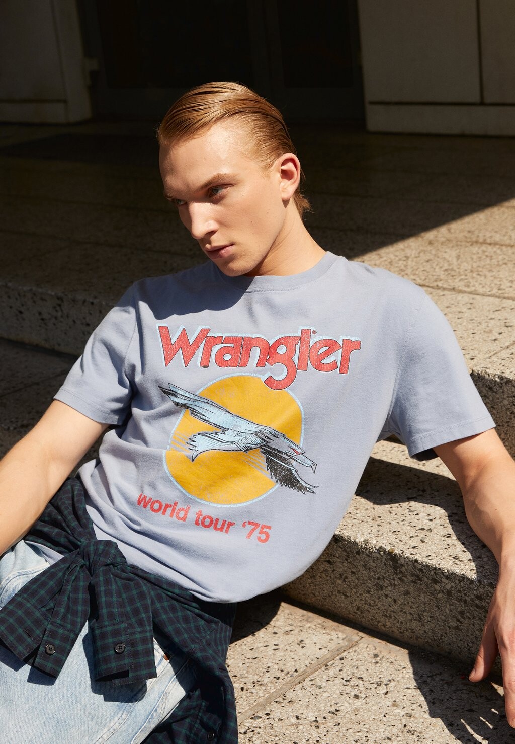 

Футболка с принтом Wrangler, синий