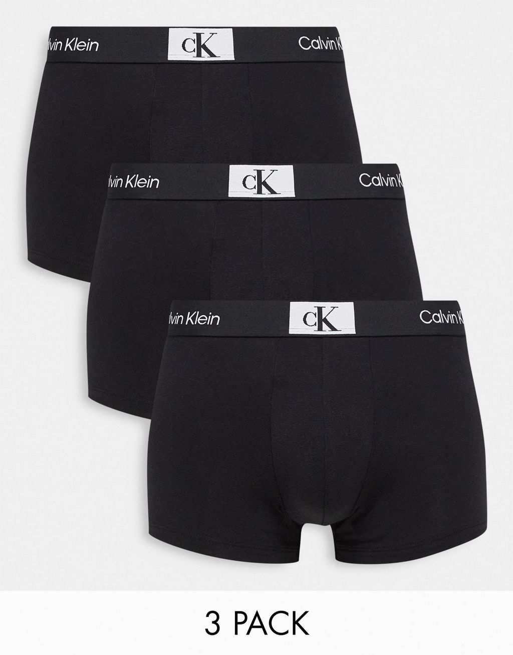 Черные хлопковые плавки из трех штук Calvin Klein CK 96 монтировка набор из трех штук черные