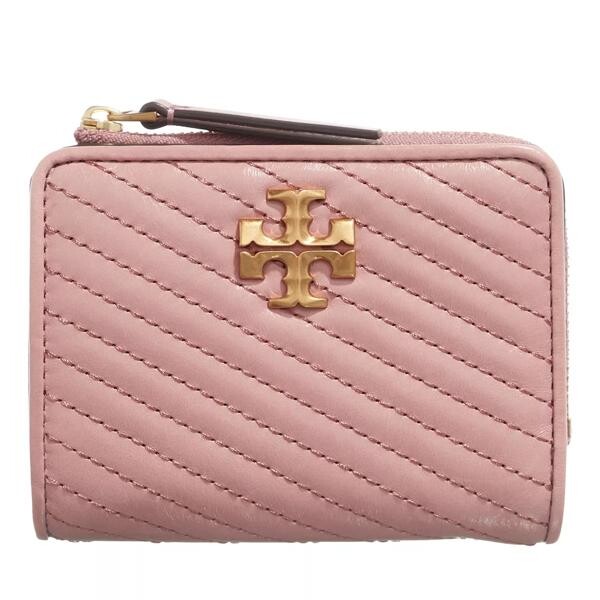 

Кошелек kira moto quilt bi-fold wallet pink Tory Burch, розовый