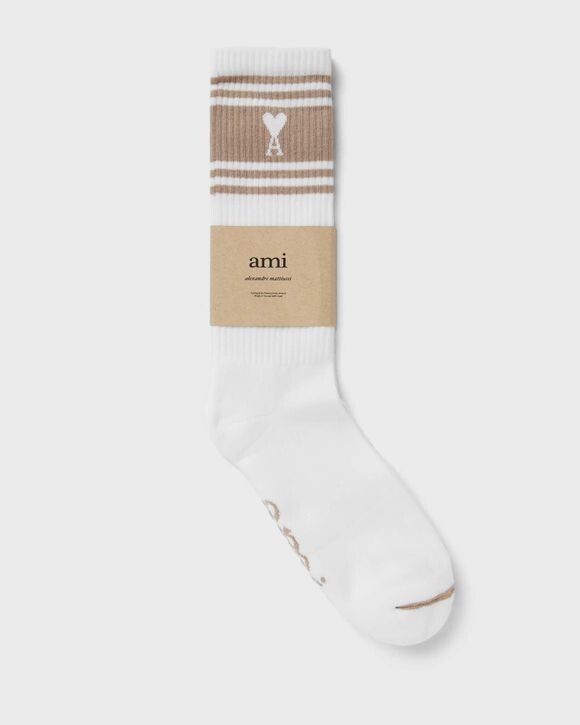 

Носки Ami Paris Chaussettes Rayures Ami De Coeur, цвет 255: sable