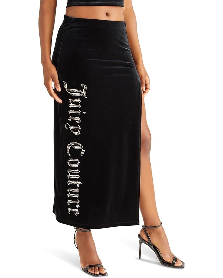 

Юбка Juicy Couture Maxi with Slit and Bling, цвет Liquorice