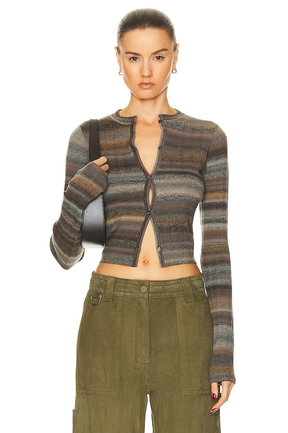 

Кардиган Re/Done Button Front, цвет Grey Space Dye