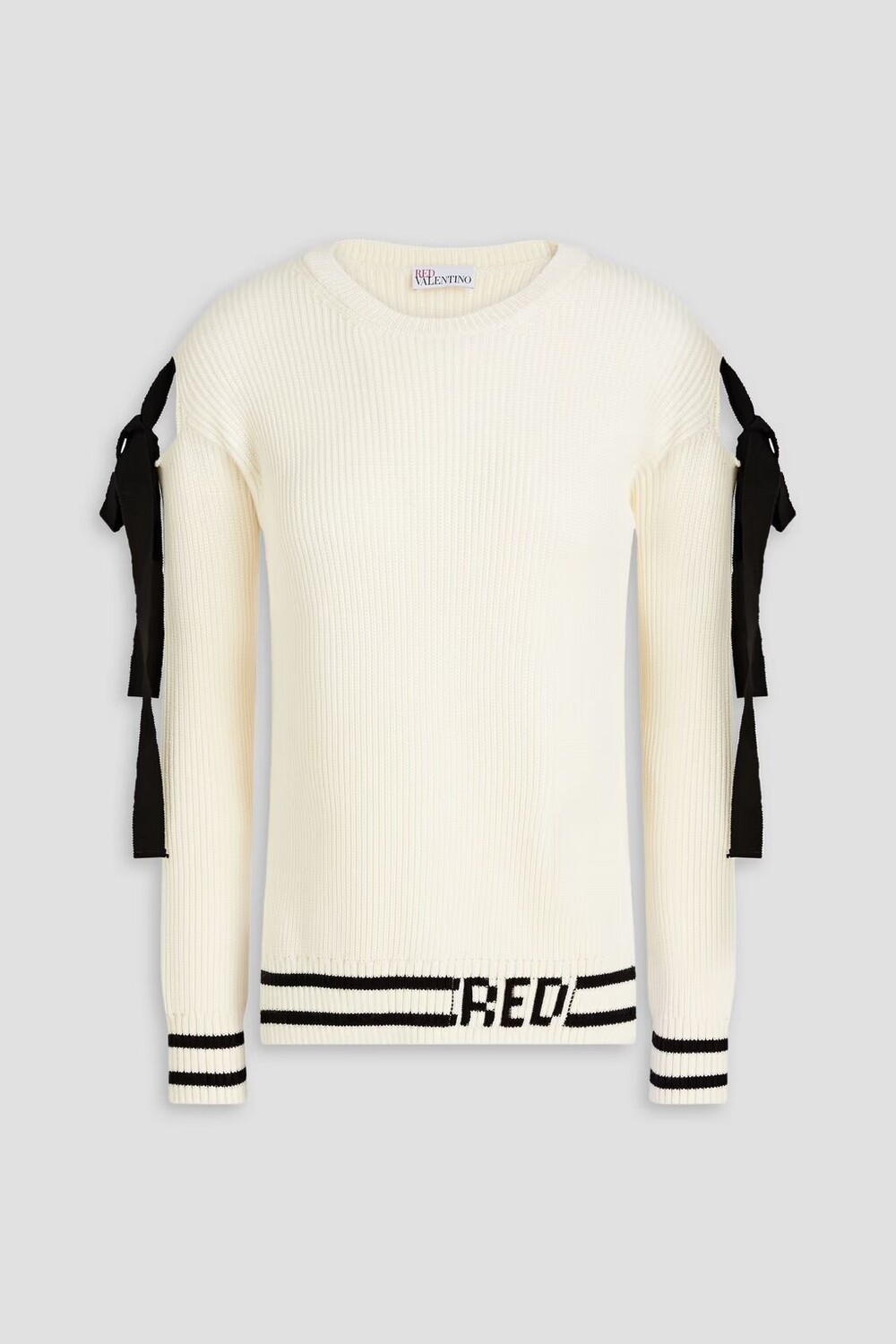 

Шерстяной свитер жаккардовой вязки Redvalentino, слоновая кость