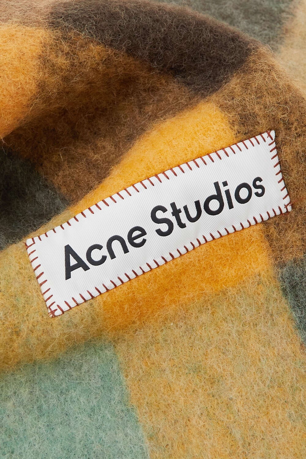 

ACNE STUDIOS фетровый шарф Vally с бахромой, желтый