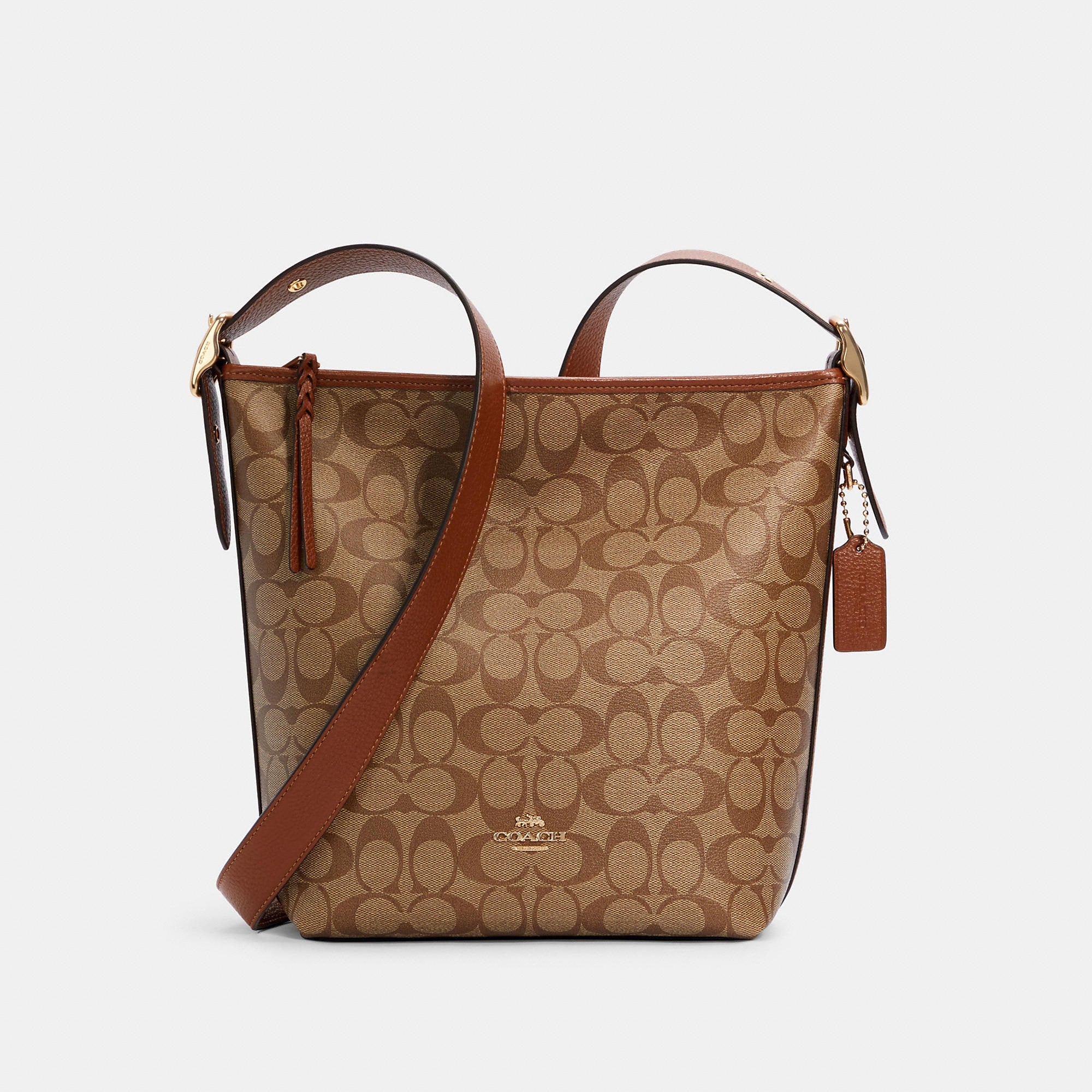 

Спортивная сумка Coach Outlet Val из фирменной парусины, цвет Gold/Khaki Redwood