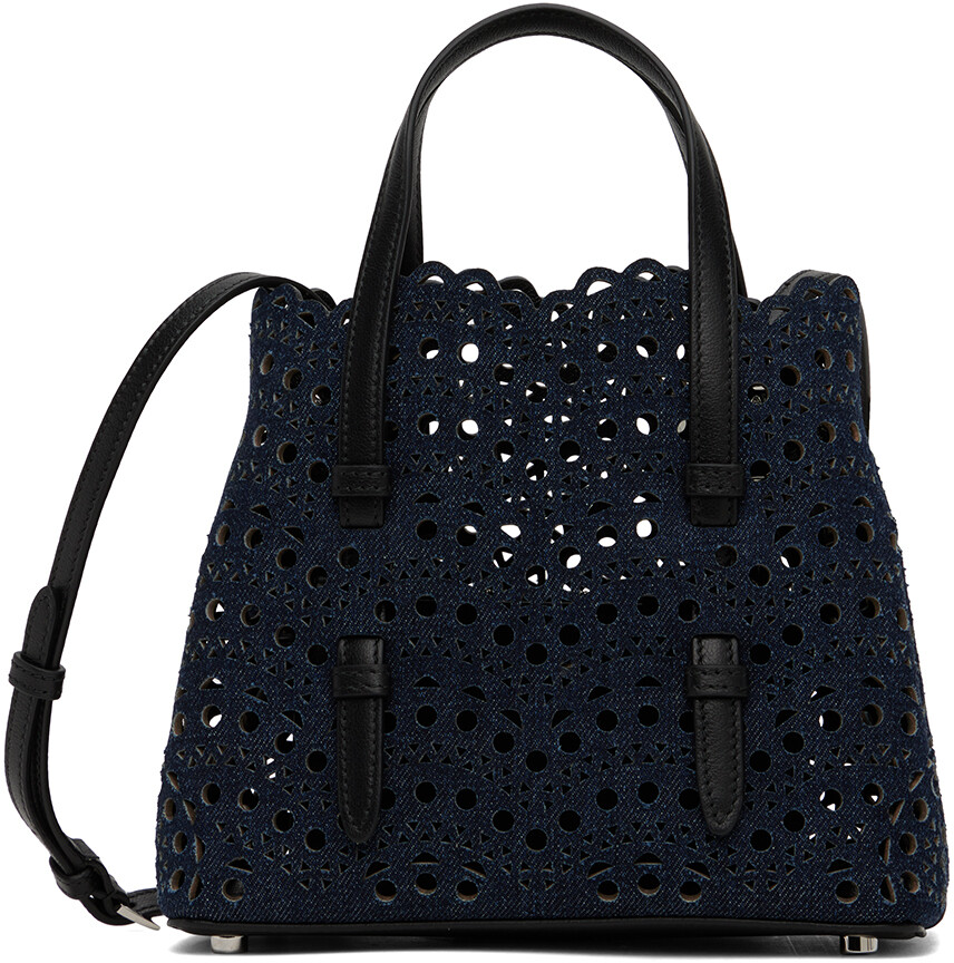 

Синяя сумка Mina 20 Alaïa