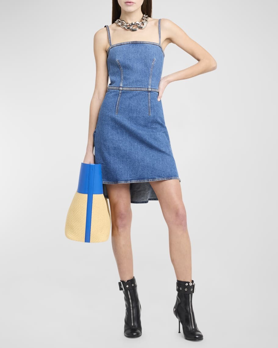 

Джинсовое короткое платье хай-лоу Alexander McQueen