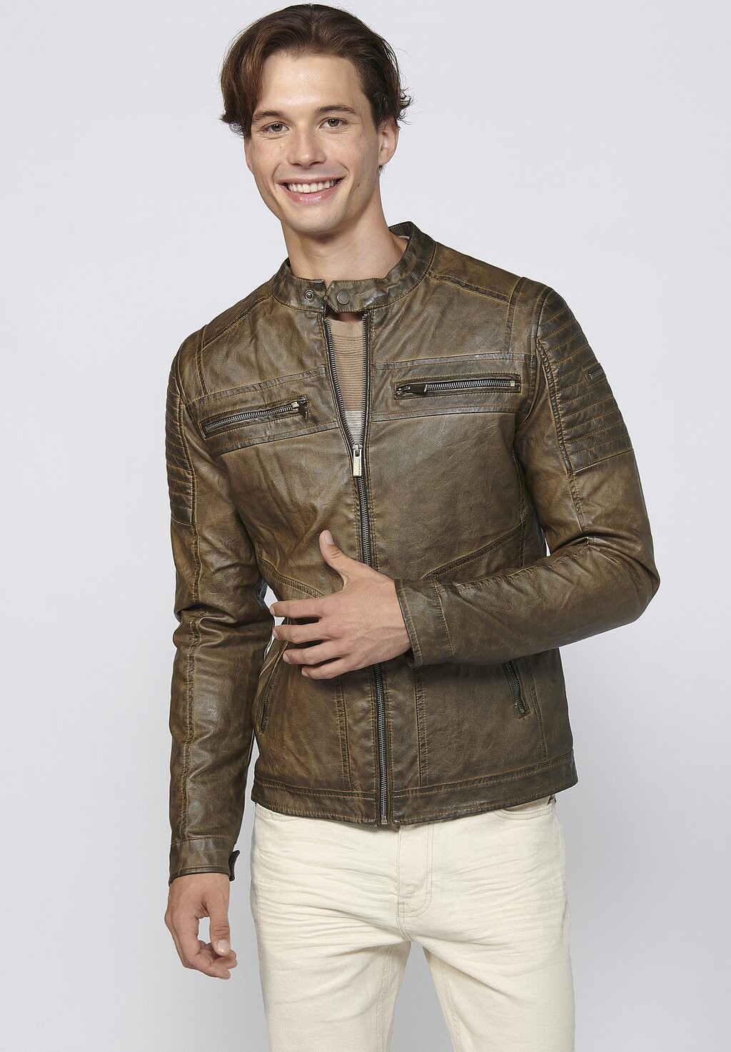 

Куртка из искусственной кожи Effect Koroshi, цвет marron brown