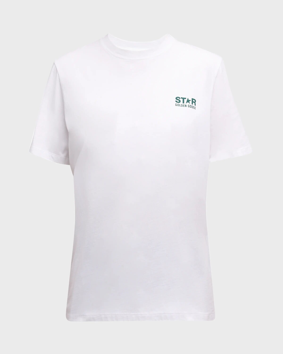 

Футболка с круглым вырезом и логотипом Star Golden Goose, цвет Optic White Green