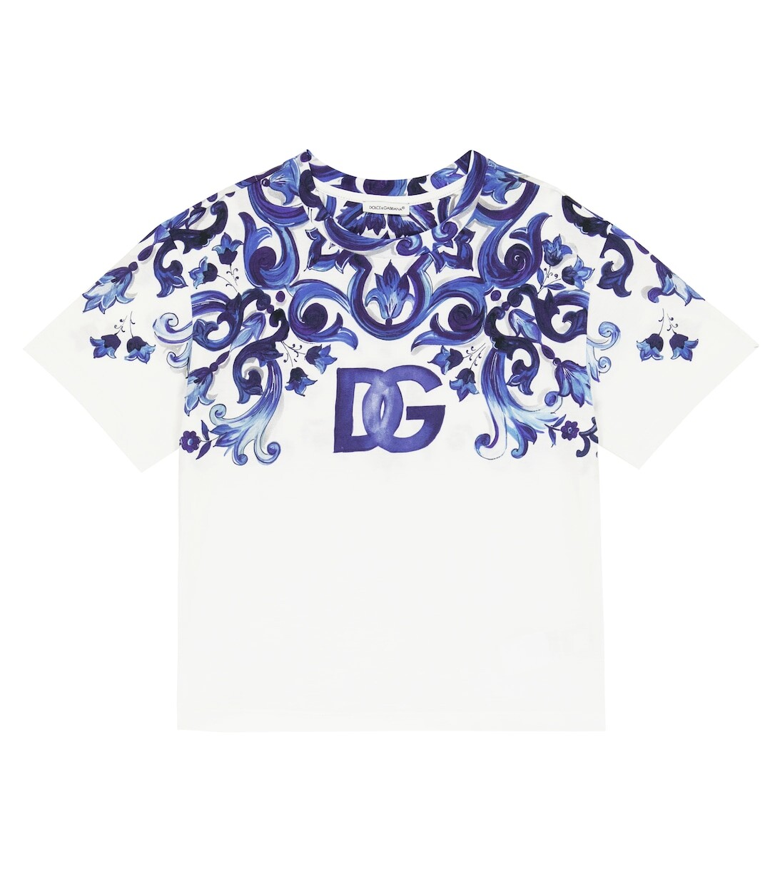 

Футболка из хлопкового джерси с принтом логотипа Dolce&Gabbana, разноцветный