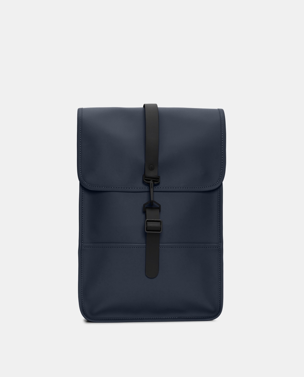Водостойкий мини-рюкзак среднего размера матового темно-синего цвета Rains, темно-синий цена и фото