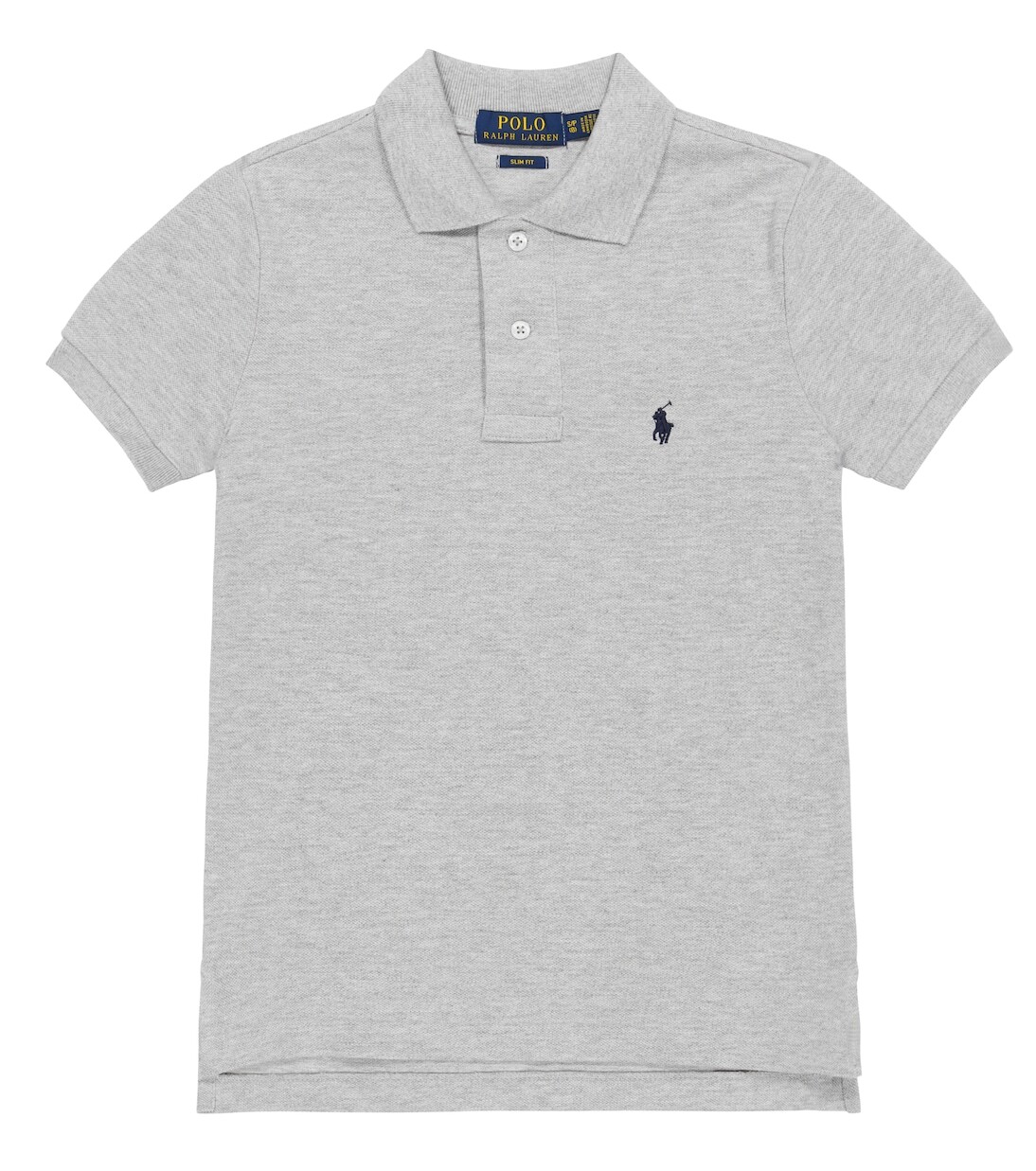 

Хлопковая рубашка-поло Polo Ralph Lauren Kids, серый