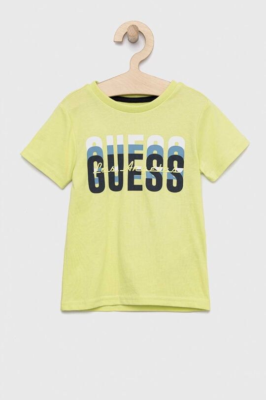 

Хлопковая футболка для детей Guess, зеленый