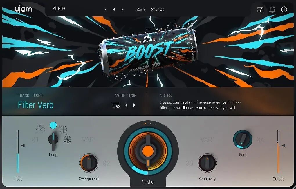 

Плагин мультиэффектов UJAM Finisher Boost