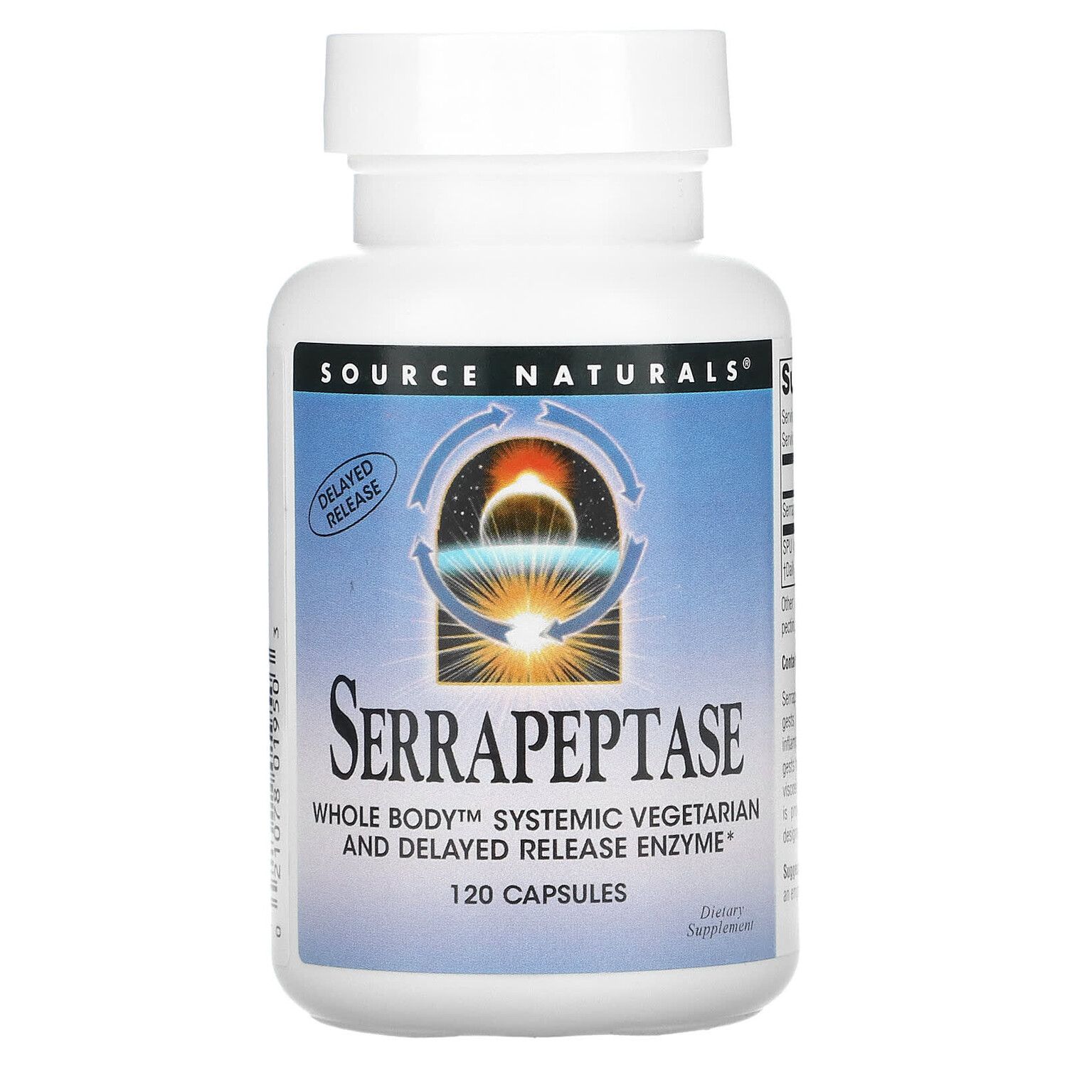 

Серрапептаза, 120 капсул, Source Naturals