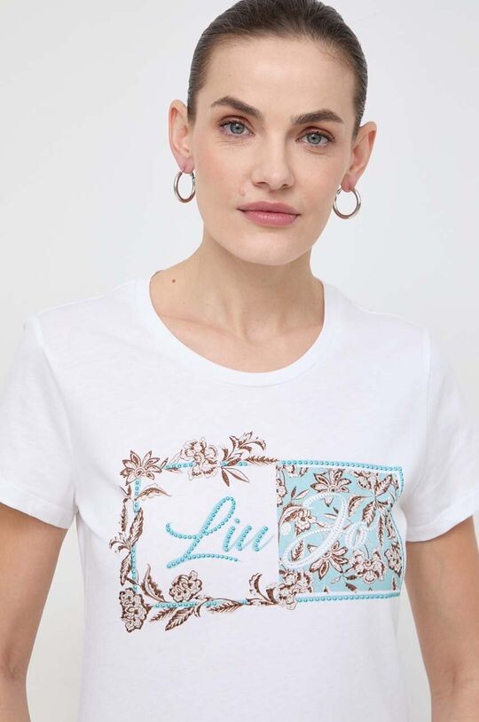 

Хлопковая футболка Liu Jo, телесного цвета