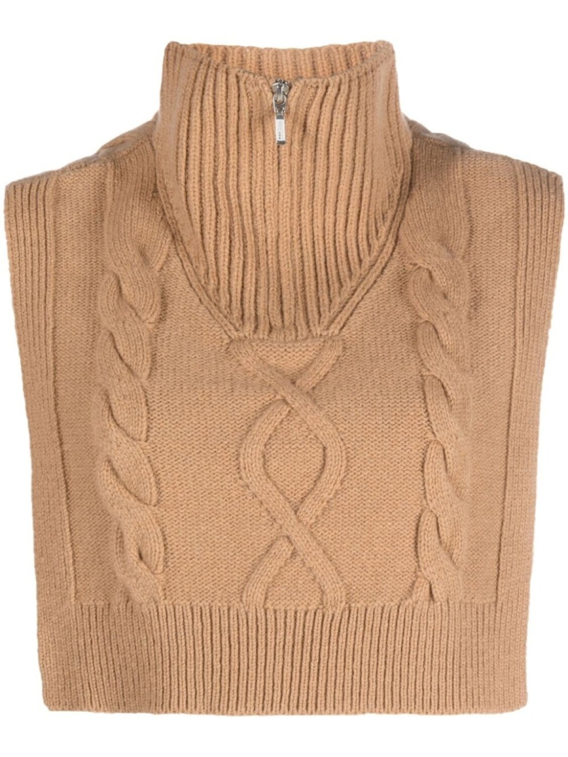 

A.P.C. манишка фактурной вязки, коричневый