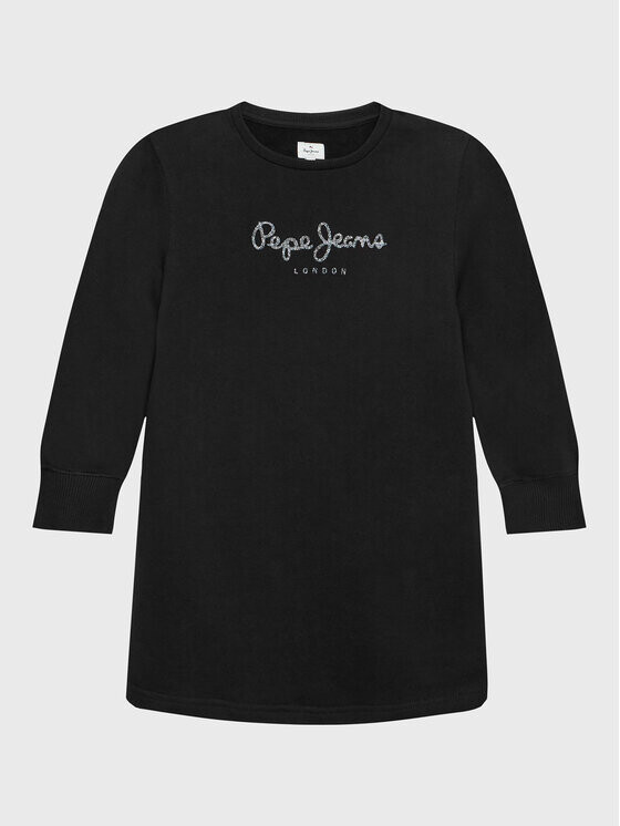 

Трикотажное платье обычного кроя Pepe Jeans, черный