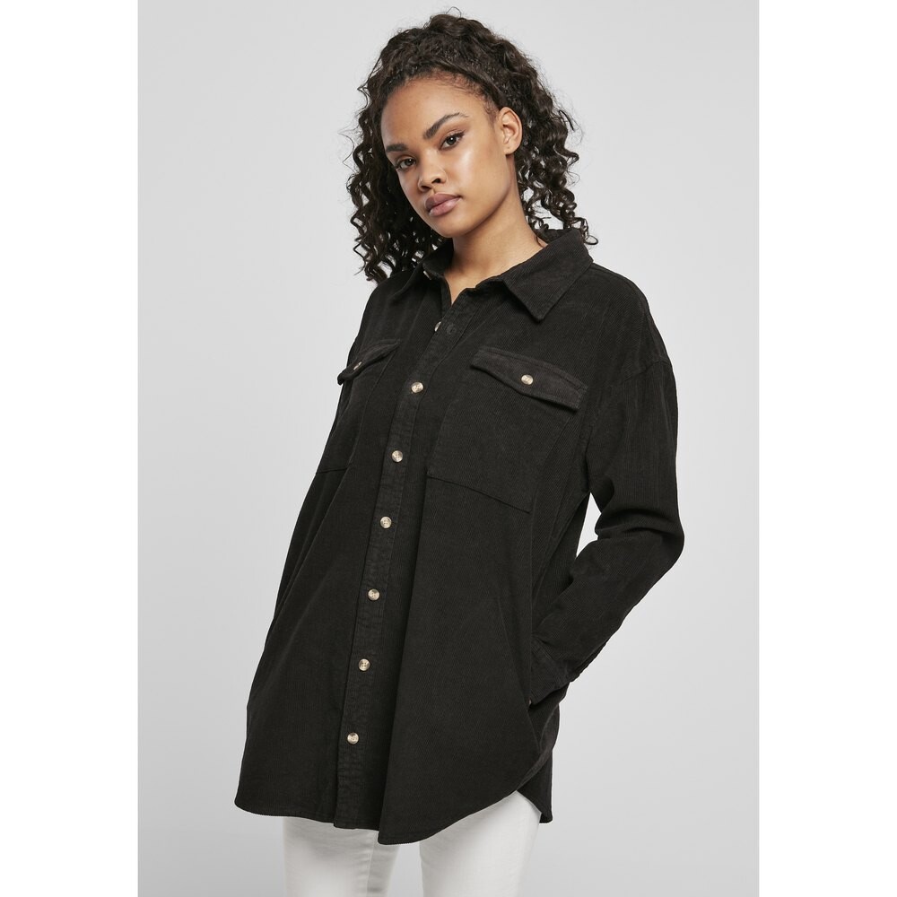 

Рубашка Urban Classics Corduroy Long, черный