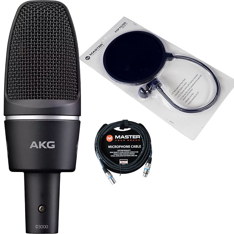 Конденсаторный микрофон AKG C3000 mackie em usb студийный конденсаторный usb микрофон с большой диафрагмой