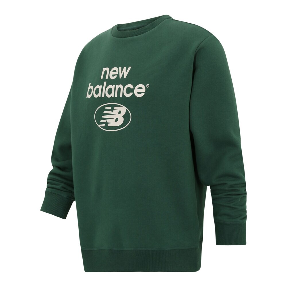 

Толстовка New Balance Essentials Reimagined Brushed Back Fleece Crew, зеленый