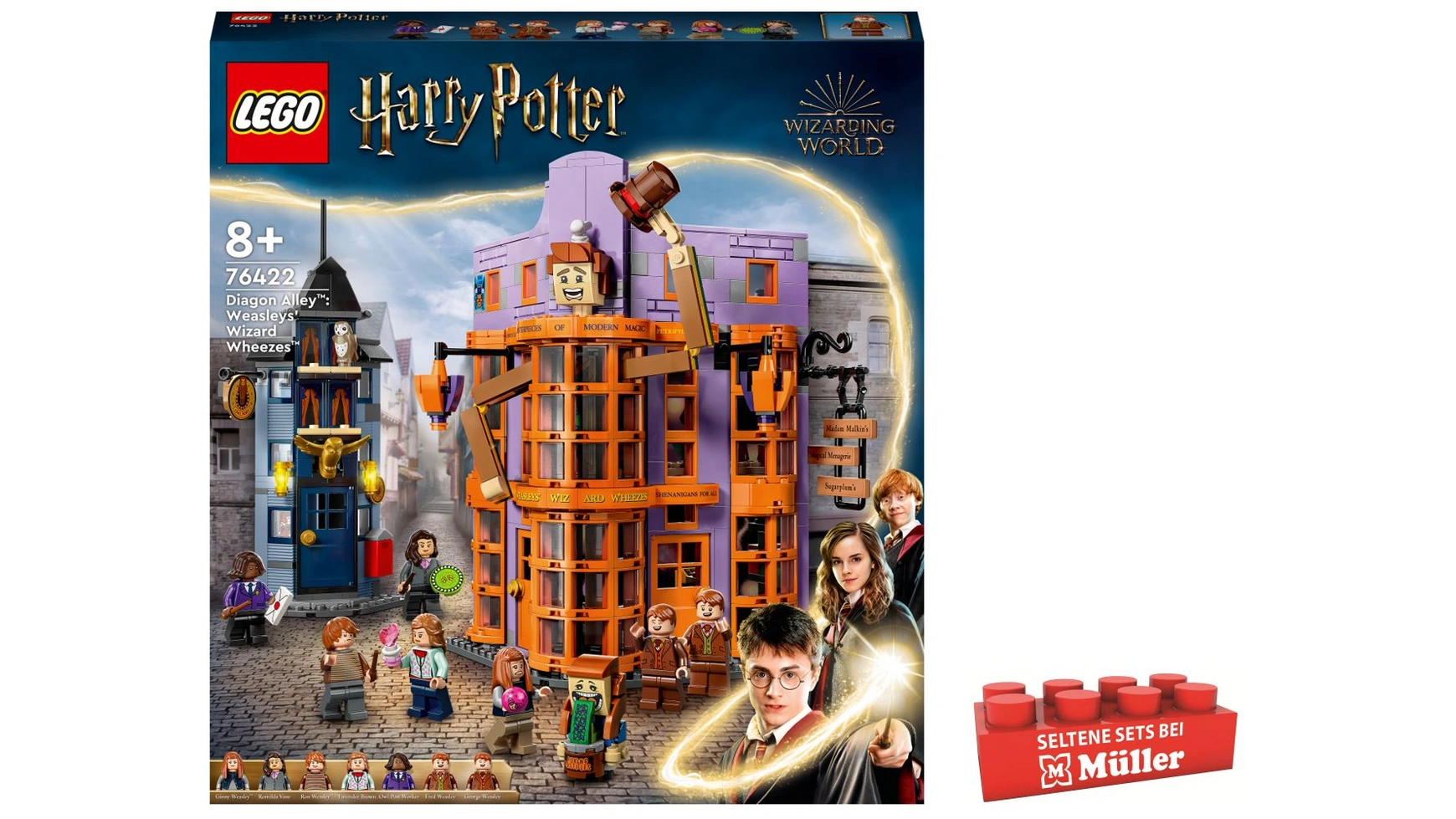 Lego Harry Potter Косой переулок: Волшебный хрип Уизли гибемот брелоки гарри поттер металлические волшебные палочки 2 штуки