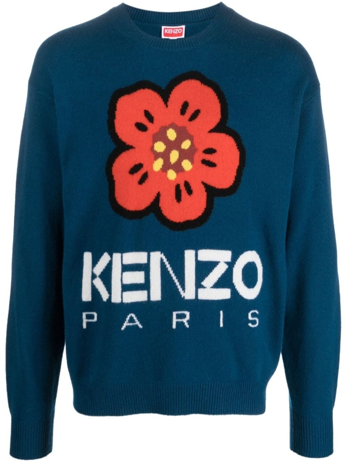 

Kenzo джемпер Boke Flower вязки интарсия, синий