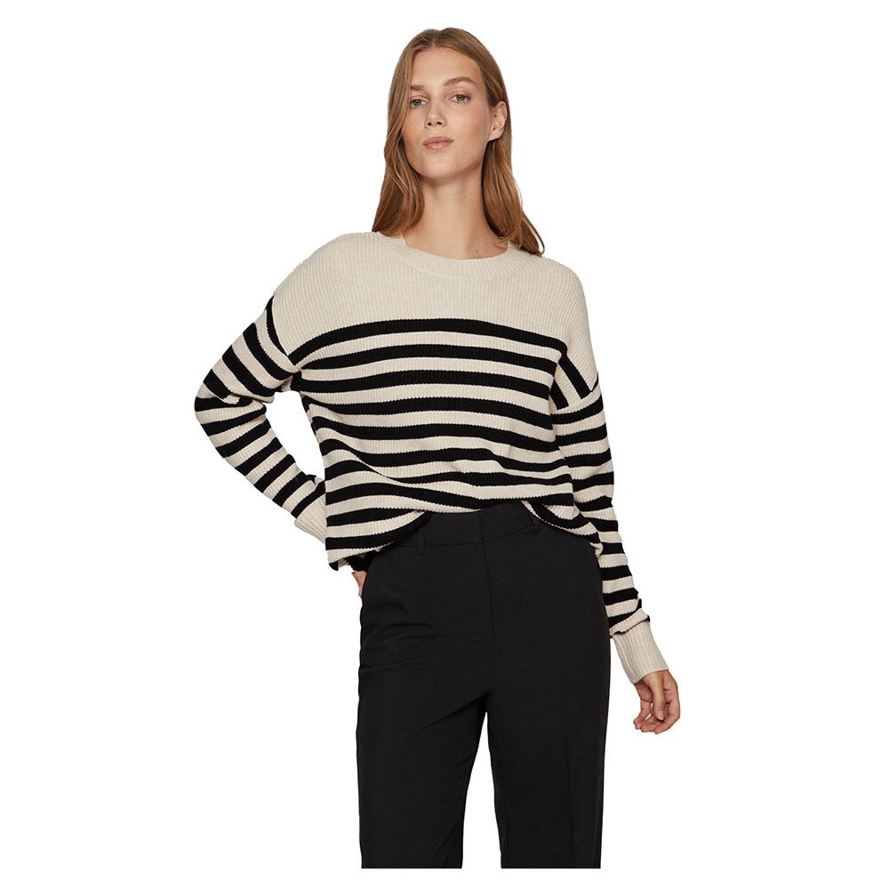 

Свитер Vila Ril Rib Stripe, бежевый