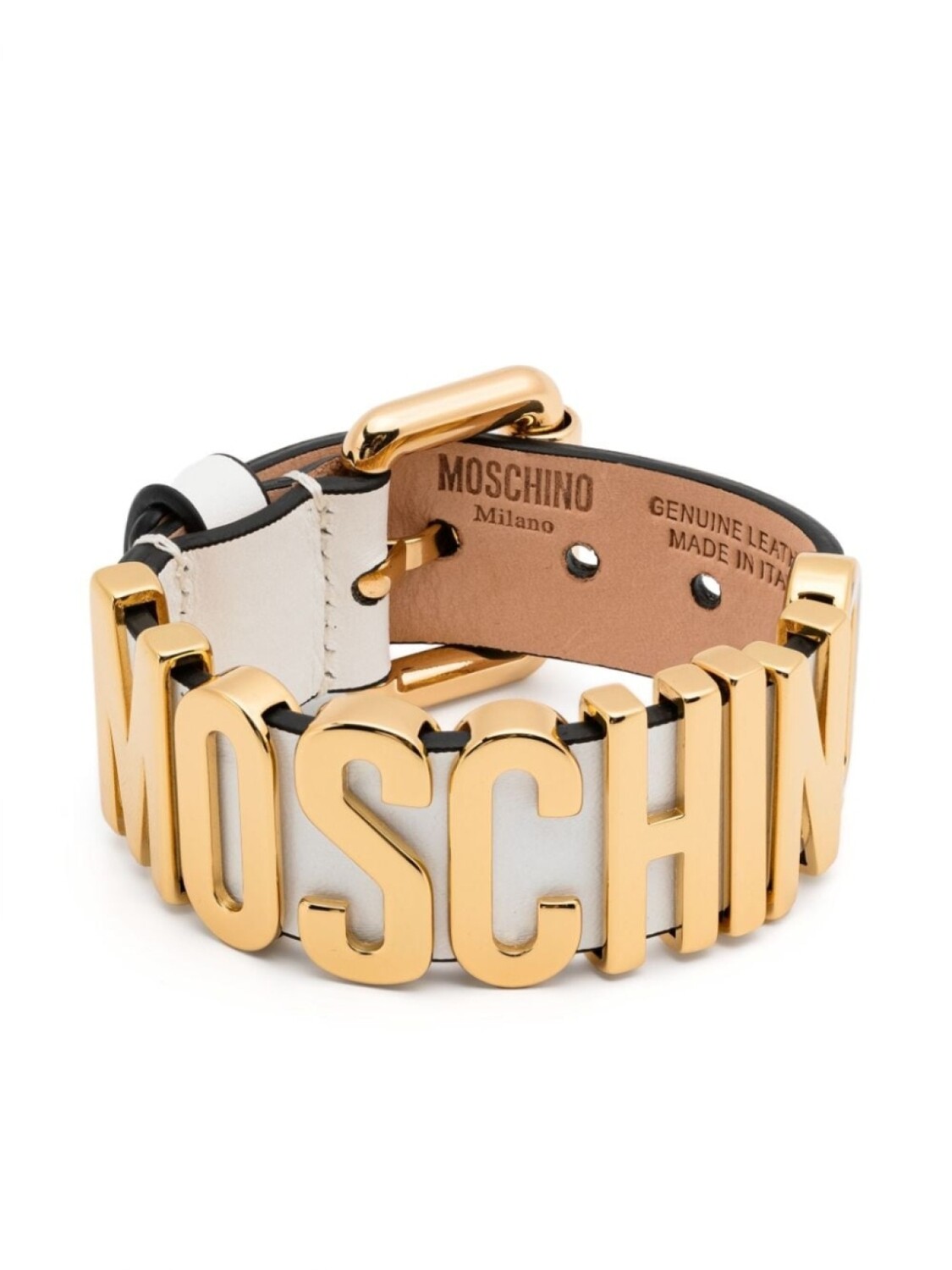 

Браслет с логотипом и надписью Moschino, белый