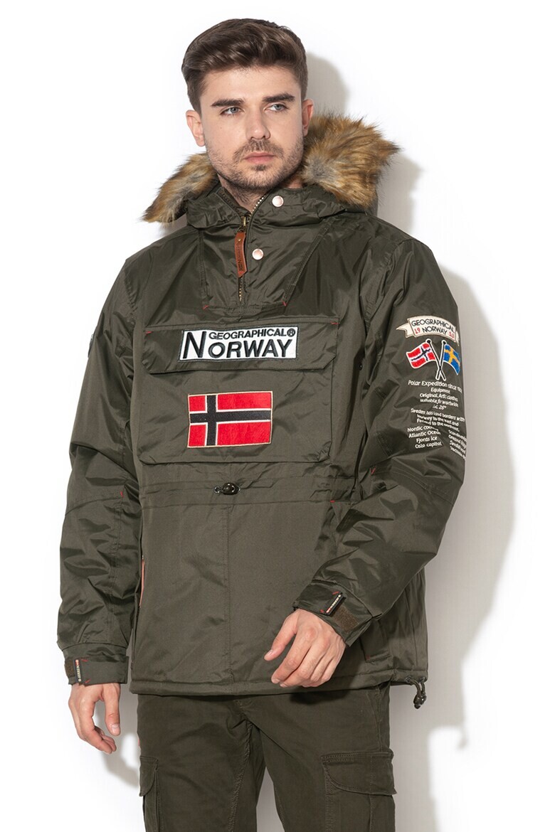

Легкая утепленная куртка Barman на молнии Geographical Norway, зеленый