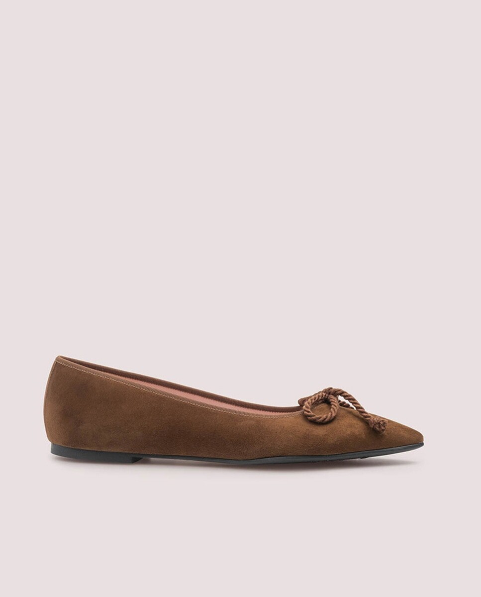 

Женские коричневые замшевые балетки Pretty Ballerinas, коричневый
