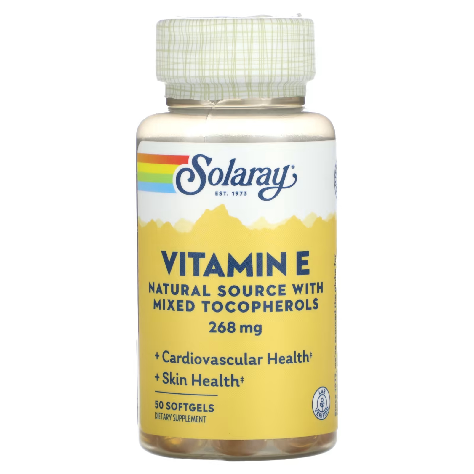 Solaray Витамин Е 268 мг 50 мягких таблеток solaray витамин e натуральный источник высокая эффективность 670 мг 60 мягких таблеток