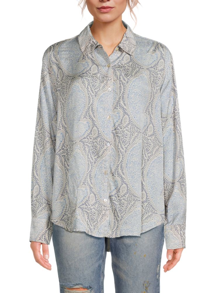 цена Рубашка на пуговицах Mackenzie с узором пейсли Splendid, цвет White Sand Paper