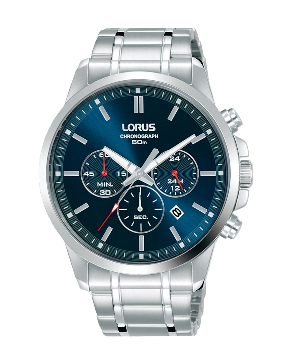 цена Мужские часы Sport man RT319JX9 со стальным и серебряным ремешком Lorus, серебро