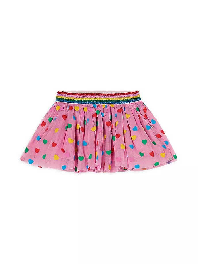 

Тюлевая юбка с сердечками для маленьких девочек Stella Mccartney Kids, розовый