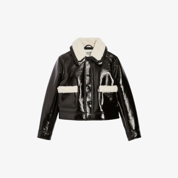 

Укороченная куртка из искусственной кожи с широким воротником Claudie Pierlot, цвет divers