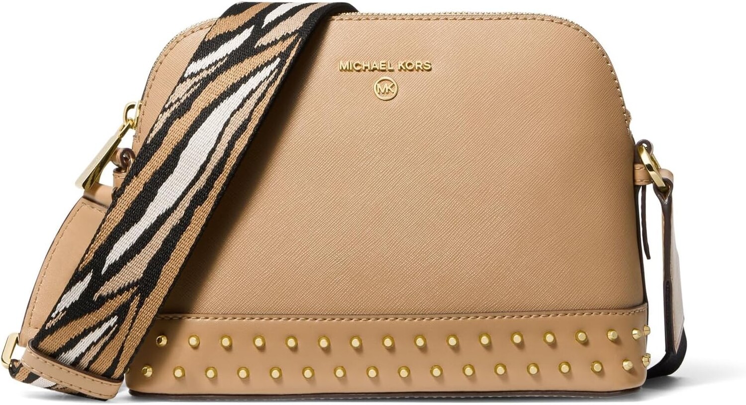 

Большая сумка через плечо с куполом и ремешком Jet Set Charm MICHAEL Michael Kors, цвет Camel Multi
